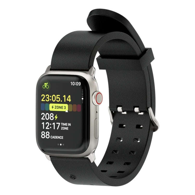 For Apple Watch 42mm Luminous Colorful Light Silicone Watch Band(Black)