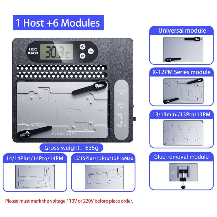 i2C T18 LCD Display PCB Motherboard Layered Desoldering Station For iPhone X-15 Pro Max with Glue...