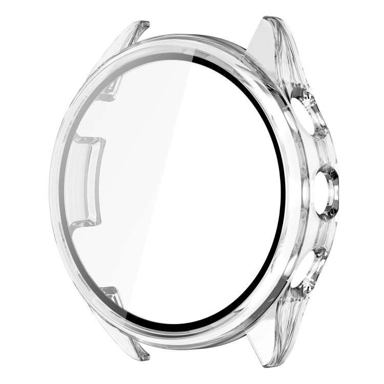 For Garmin Forerunner 165 PC + Tempered Film Integrated Watch Protective Case(Transparent)