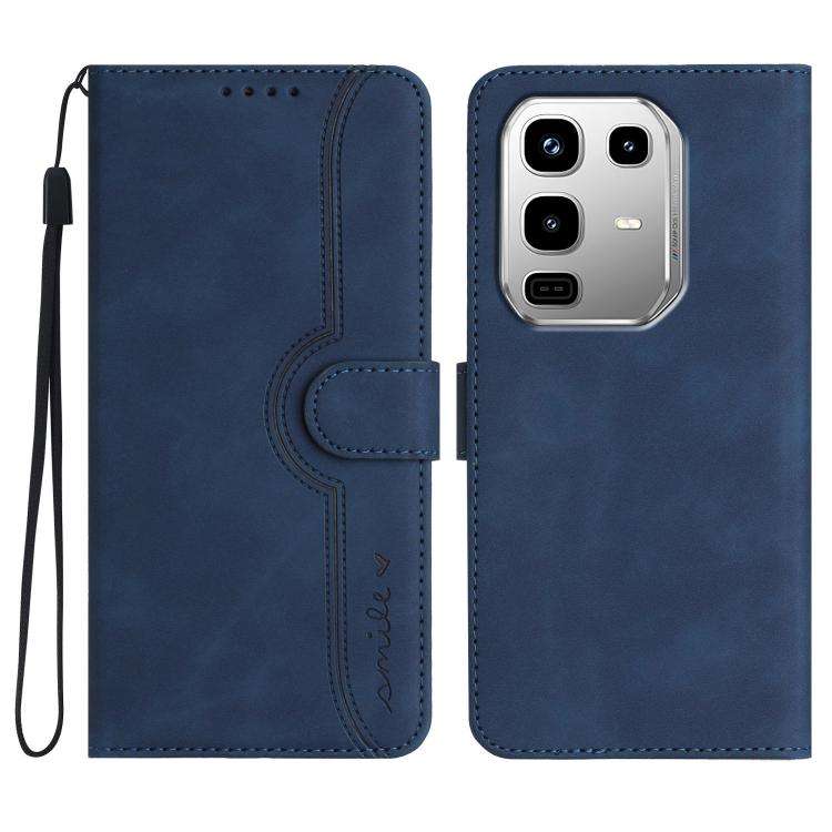 For Infinix Note 50 4G / Note 50 Pro 4G Heart Pattern Skin Feel Leather Phone Case(Royal Blue)