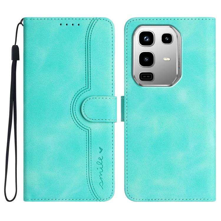 For Infinix Note 50 4G / Note 50 Pro 4G Heart Pattern Skin Feel Leather Phone Case(Light Blue)