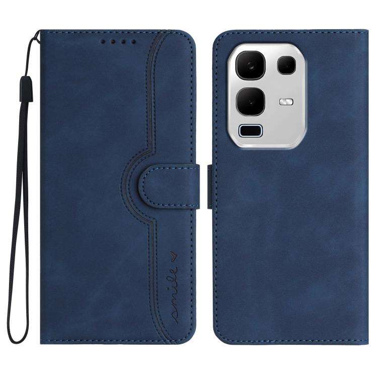 For Infinix Note 50x Heart Pattern Skin Feel Leather Phone Case(Royal Blue)