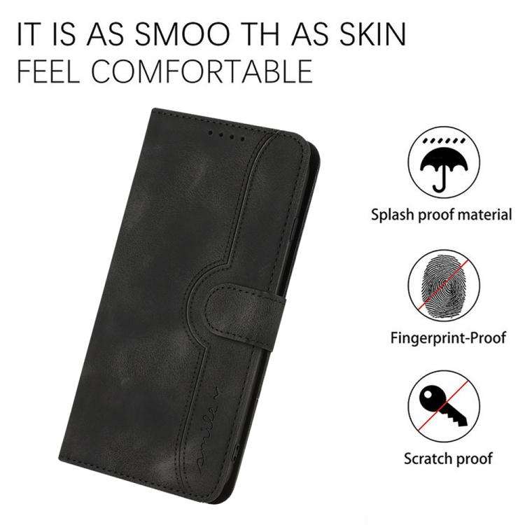 For Infinix Note 50x Heart Pattern Skin Feel Leather Phone Case(Black)