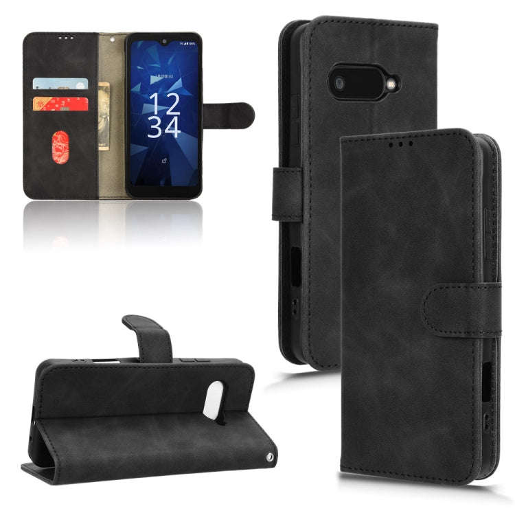 For Kyocera Digno SX4 Skin Feel Magnetic Flip Leather Phone Case(Black)
