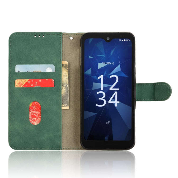 For Kyocera Digno SX4 Skin Feel Magnetic Flip Leather Phone Case(Green)