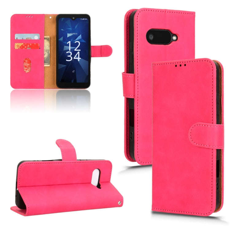 For Kyocera Digno SX4 Skin Feel Magnetic Flip Leather Phone Case(Rose Red)