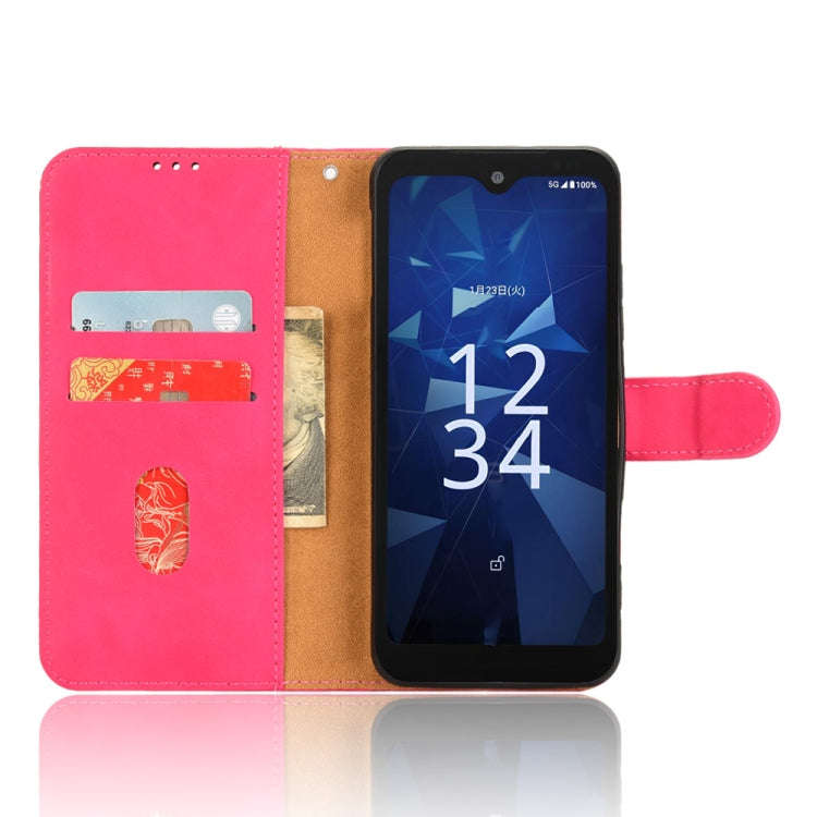 For Kyocera Digno SX4 Skin Feel Magnetic Flip Leather Phone Case(Rose Red)