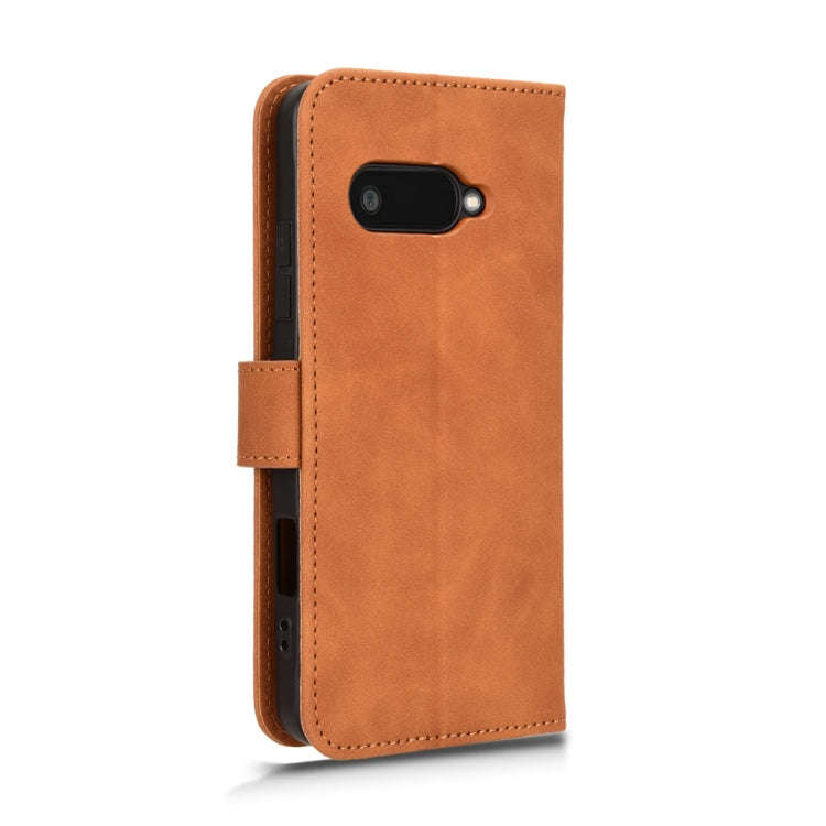 For Kyocera Digno SX4 Skin Feel Magnetic Flip Leather Phone Case(Brown)