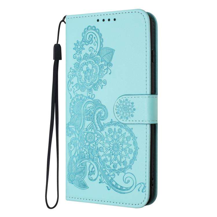 For Infinix Note 50x Datura Flower Embossed Flip Leather Phone Case(Light blue)