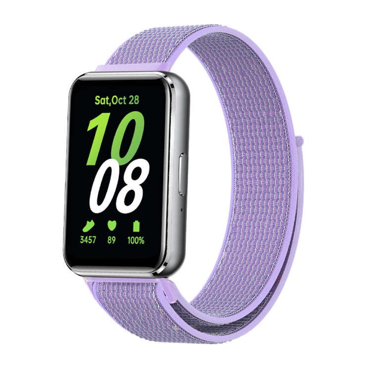 For Samsung Galaxy Fit 3 Woven Nylon Loop Watch Band(Purple)