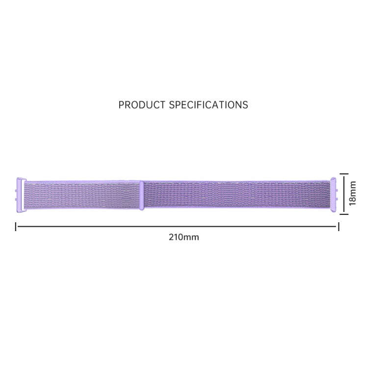 For Samsung Galaxy Fit 3 Woven Nylon Loop Watch Band(Purple)