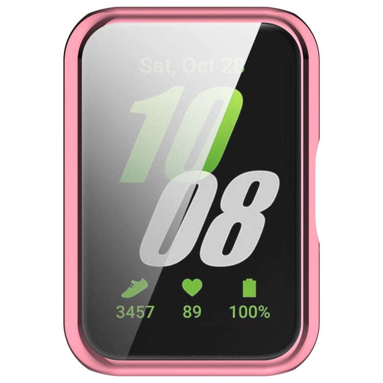 For Samsung Galaxy Fit 3 Full Coverage TPU Electroplated Watch Protective Case(Pink)