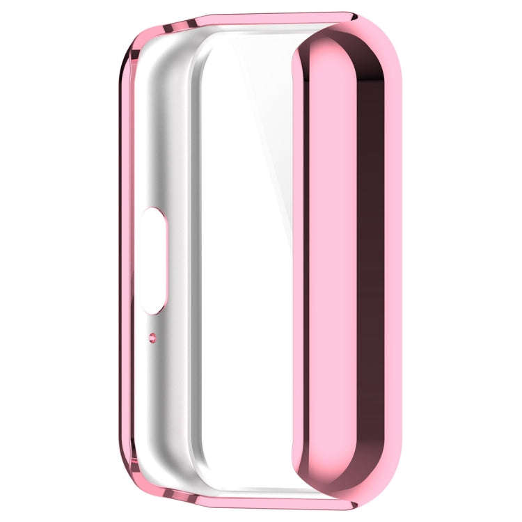 For Samsung Galaxy Fit 3 Full Coverage TPU Electroplated Watch Protective Case(Pink)