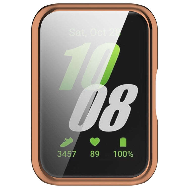 For Samsung Galaxy Fit 3 Full Coverage TPU Electroplated Watch Protective Case(Rose Gold)