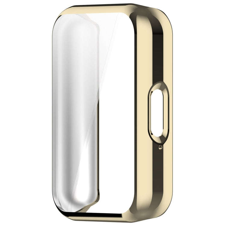 For Samsung Galaxy Fit 3 Full Coverage TPU Electroplated Watch Protective Case(Light Gold)