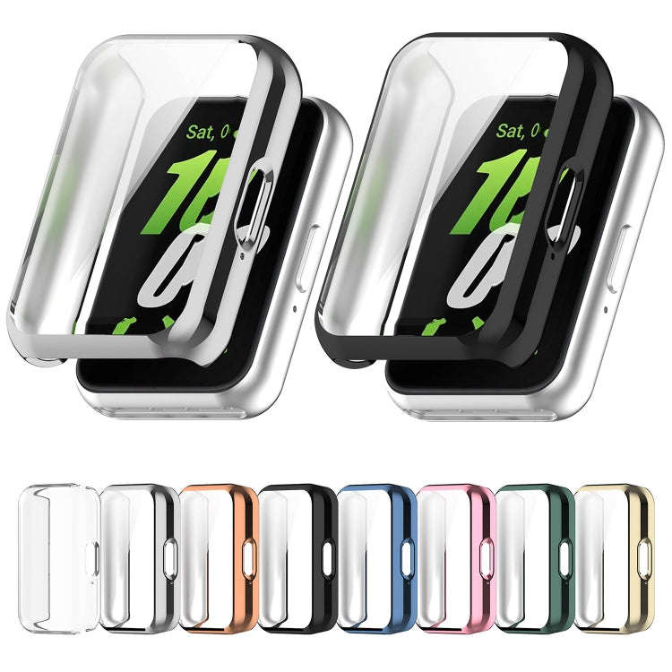 For Samsung Galaxy Fit 3 Full Coverage TPU Electroplated Watch Protective Case(Green)