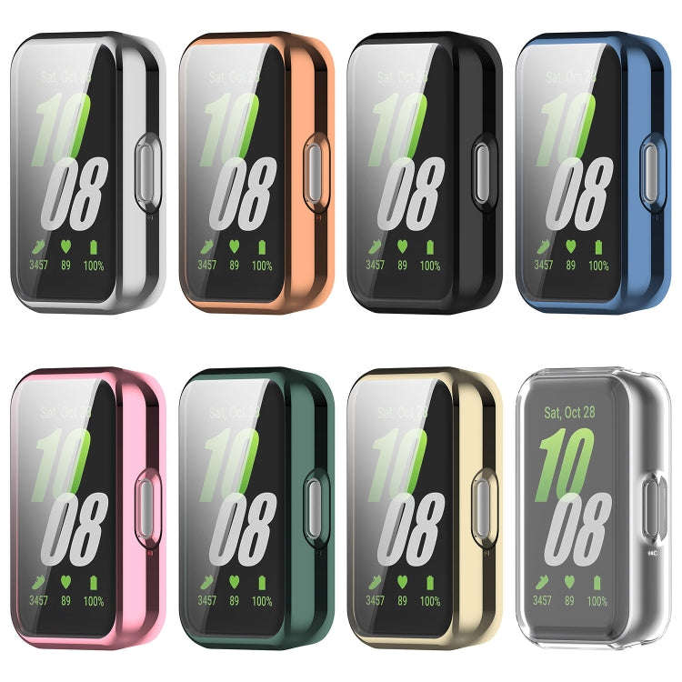 For Samsung Galaxy Fit 3 Full Coverage TPU Electroplated Watch Protective Case(Green)