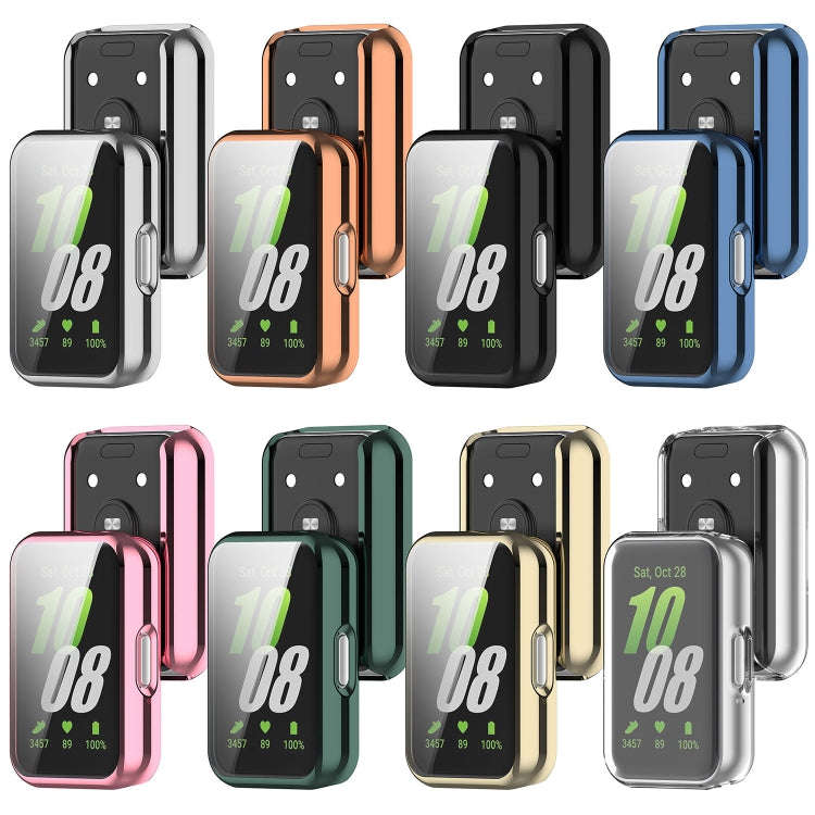 For Samsung Galaxy Fit 3 Full Coverage TPU Electroplated Watch Protective Case(Green)