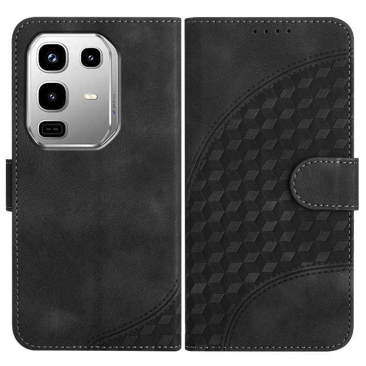 For Infinix Note 50 4G / Note 50 Pro 4G Elephant Head Embossed Phone Leather Case with Lanyard(Bl...