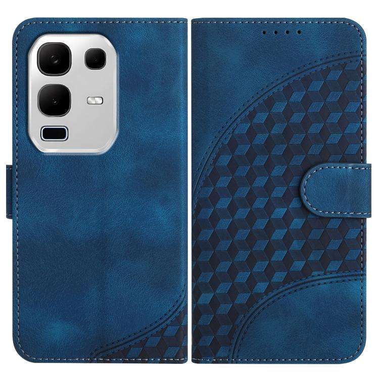 For Infinix Note 50x Elephant Head Embossed Phone Leather Case with Lanyard(Royal Blue)
