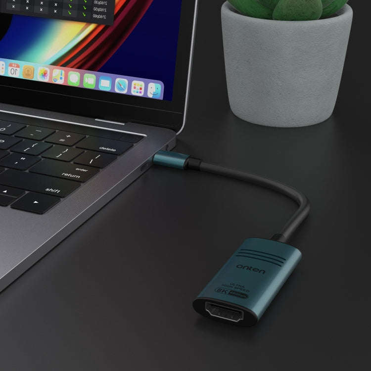 Onten UC981 8K 30Hz USB-C / Type-C to HDMI Video Converter Adapter(Pine Green)