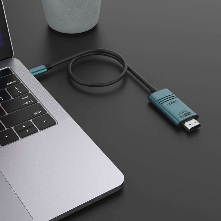 Onten UC982 8K 60Hz USB-C / Type-C to HDMI Video HD Conversion Cable(Pine Green)
