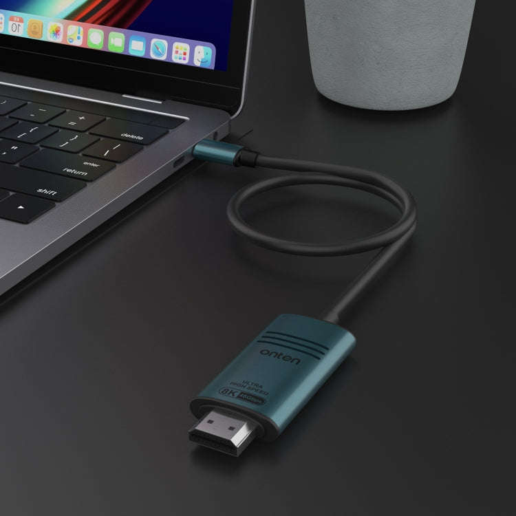 Onten UC982 8K 60Hz USB-C / Type-C to HDMI Video HD Conversion Cable(Pine Green)