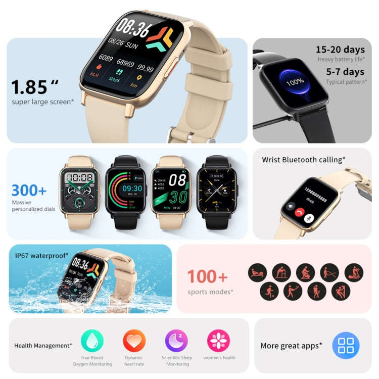 DM05 1.83 inch BT5.2 Smart Sport Watch, Support Sleep / Heart Rate / Blood Oxygen / Temperature /...