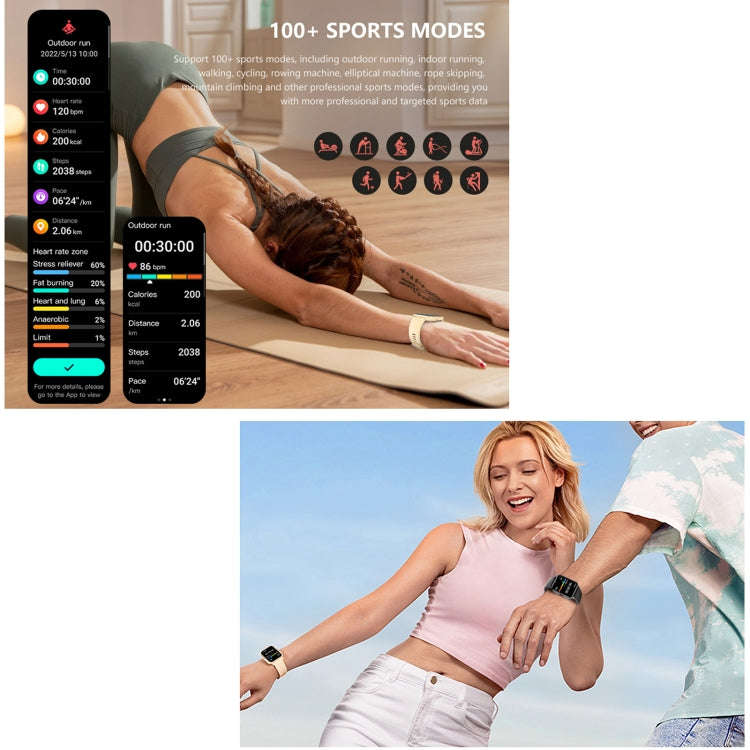 DM05 1.83 inch BT5.2 Smart Sport Watch, Support Sleep / Heart Rate / Blood Oxygen / Temperature /...