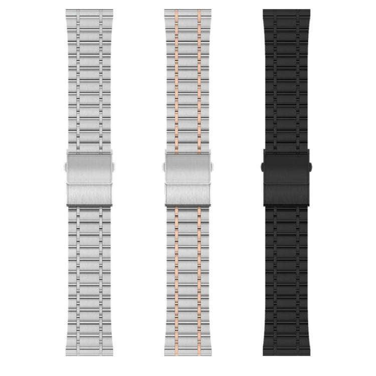 For Huawei Watch GT2 Pro 22mm Five-bead Steel Dual-press Buckle Watch Band(Black)