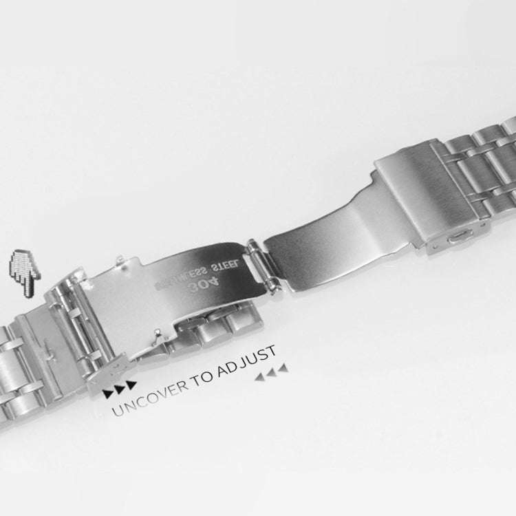 For Huawei Watch GT2 Pro 22mm Five-bead Steel Dual-press Buckle Watch Band(Silver Rose Gold)