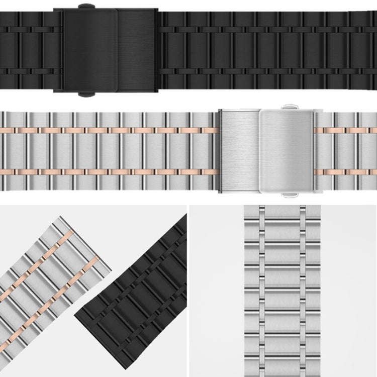 For Huawei Watch GT2 Pro 22mm Five-bead Steel Dual-press Buckle Watch Band(Silver)