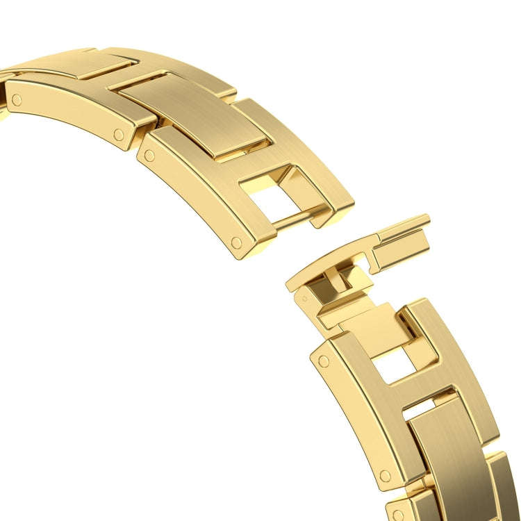 For Apple Watch Ultra 49mm H Slim Stainless Steel Watch Band(Starlight)