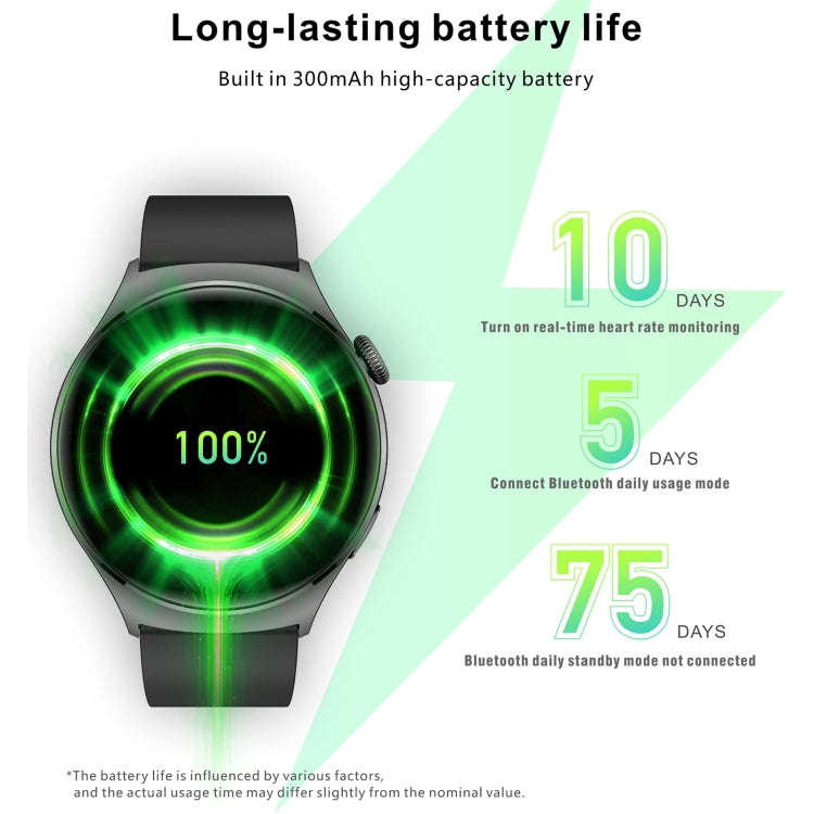 QX10 1.43 inch BT5.2 Smart Sport Watch, Support Sleep / Heart Rate / Blood Oxygen / Blood Pressur...