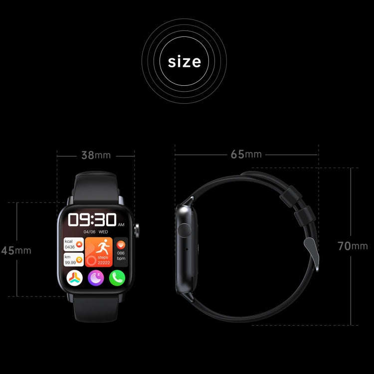 QS08 PRO 1.83 inch BT5.2 Smart Sport Watch, Support Sleep / Heart Rate / Blood Oxygen / Temperatu...