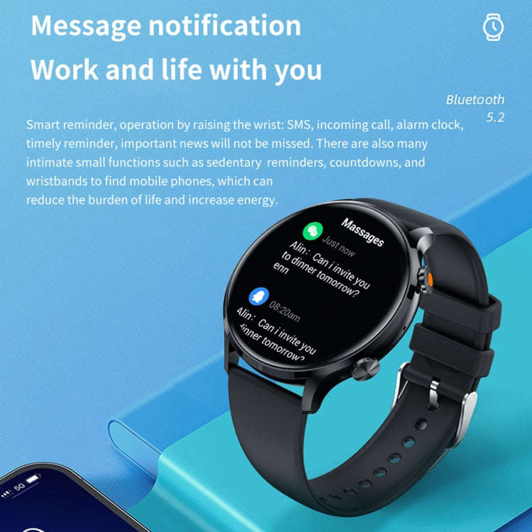 QS40 1.39 inch BT5.2 Smart Sport Watch, Support Bluetooth Call / Sleep / Blood Oxygen / Temperatu...