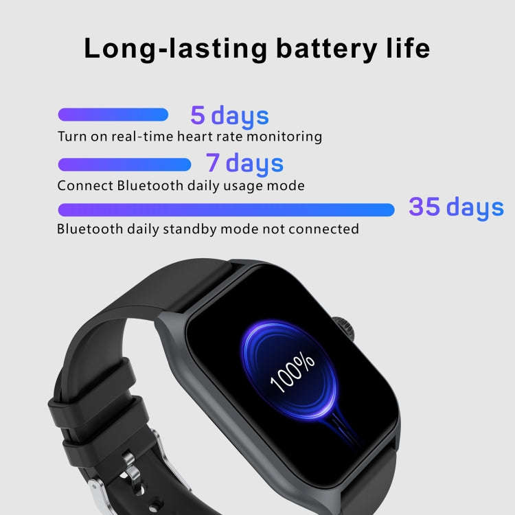 Qx5 1.96 inch BT5.2 Smart Sport Watch, Support Bluetooth Call / Sleep / Blood Oxygen / Temperatur...