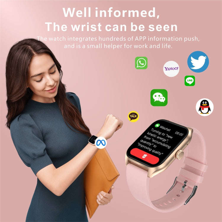 Qx5 1.96 inch BT5.2 Smart Sport Watch, Support Bluetooth Call / Sleep / Blood Oxygen / Temperatur...