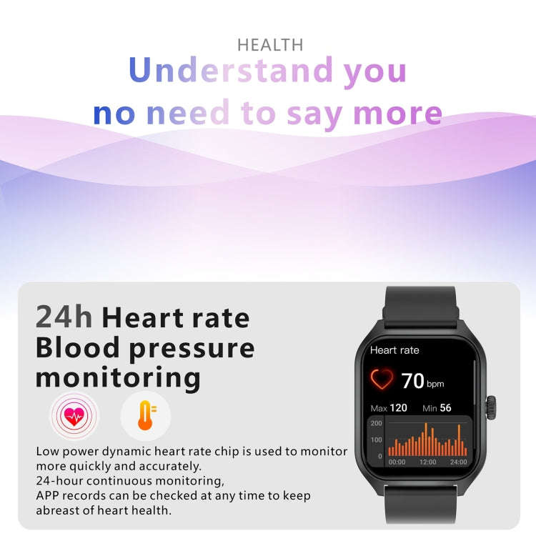 Qx5 1.96 inch BT5.2 Smart Sport Watch, Support Bluetooth Call / Sleep / Blood Oxygen / Temperatur...