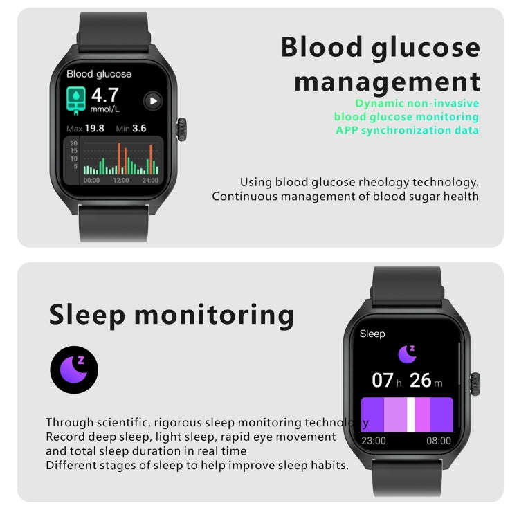 Qx5 1.96 inch BT5.2 Smart Sport Watch, Support Bluetooth Call / Sleep / Blood Oxygen / Temperatur...