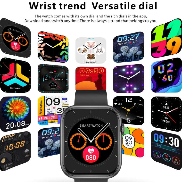 QX7 Pro 2.0 inch BT5.2 Smart Sport Watch, Support Bluetooth Call / Sleep / Blood Sugar / Blood Ox...