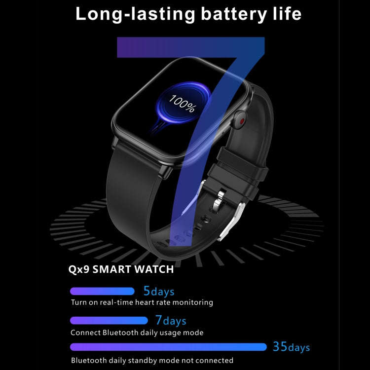 QX9 1.96 inch BT5.2 Smart Sport Watch, Support Bluetooth Call / Sleep / Blood Oxygen / Heart Rate...