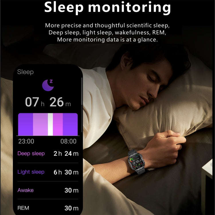QX11 1.96 inch BT5.2 Smart Sport Watch, Support Bluetooth Call / Sleep / Blood Oxygen / Heart Rat...