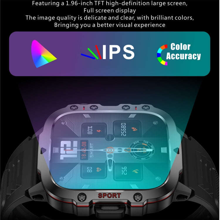 QX11 1.96 inch BT5.2 Smart Sport Watch, Support Bluetooth Call / Sleep / Blood Oxygen / Heart Rat...