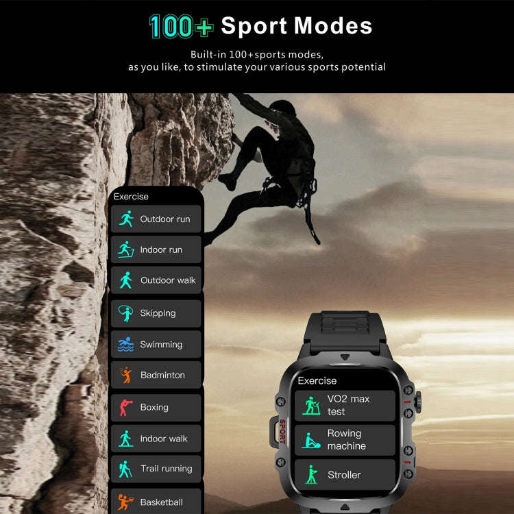 QX11 1.96 inch BT5.2 Smart Sport Watch, Support Bluetooth Call / Sleep / Blood Oxygen / Heart Rat...