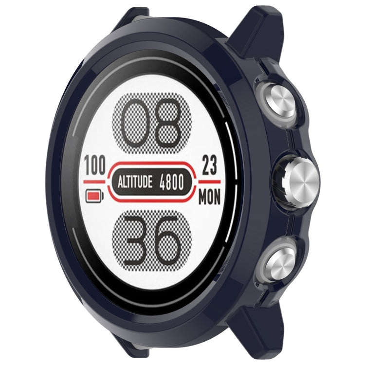 For Coros Apex 2 Half Coverage Hollow PC Watch Protective Case(Ink Blue)