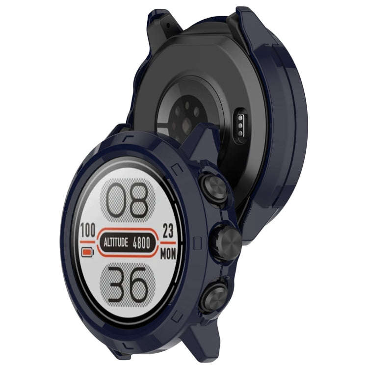 For Coros Apex 2 Pro Half Coverage Hollow PC Watch Protective Case(Ink Blue)