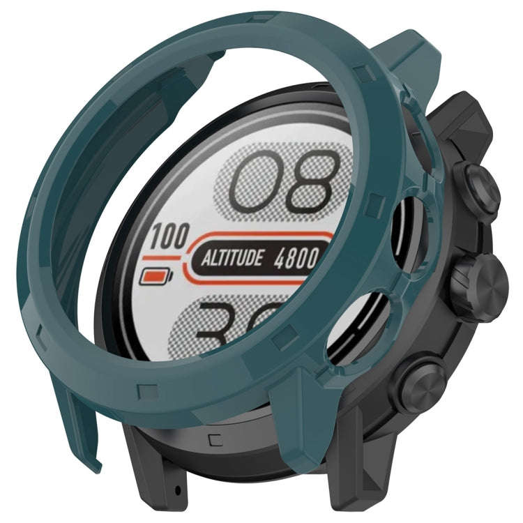 For Coros Apex 2 Pro Half Coverage Hollow PC Watch Protective Case(Pine Green)