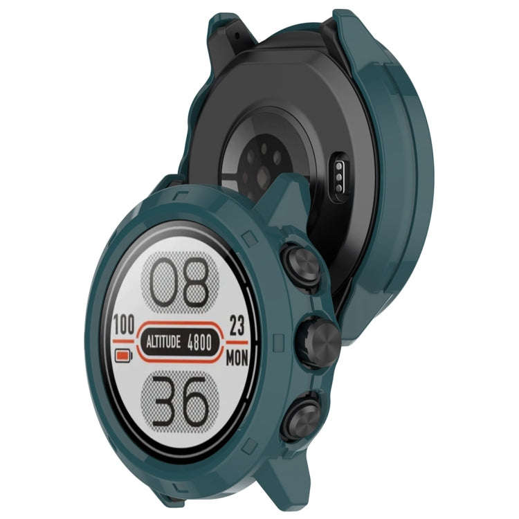 For Coros Apex 2 Pro Half Coverage Hollow PC Watch Protective Case(Pine Green)