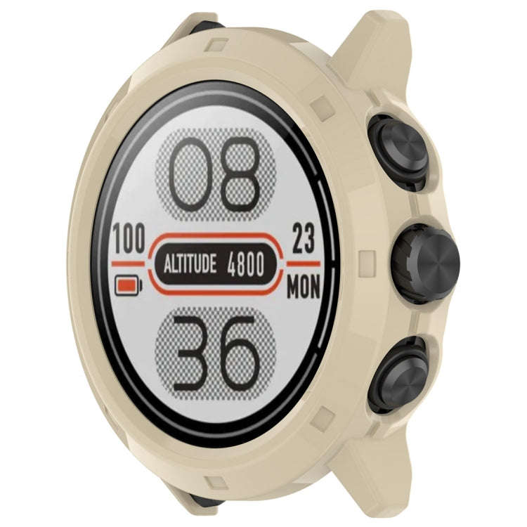 For Coros Apex 2 Pro Half Coverage Hollow PC Watch Protective Case(Ivory White)